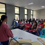 Celyn shares her inspiring story to fellow beneficiaries of Pantawid Pamilyang Pilpino Program (4Ps) during a gathering of parent-beneficiaries.