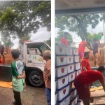 Photo 1 - Department of Social Welfare and Development (DSWD) Field Office-National Capital Region (FO-NCR) personnel prepares to deliver family food packs (FFPs) to the local government units (LGUs) in NCR for the families affected by floodings due to habagat, which was enhanced by Typhoons Goring and Hanna.