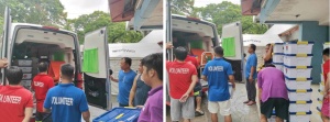 Photo 2 – Personnel of the DSWD – Field Office-National Capital Region (FO-NCR) dispatch family food packs (FFPs) and hygiene kits as additional assistance to the residents affected by the fire incident in Barangay 650, Manila City last August 5.