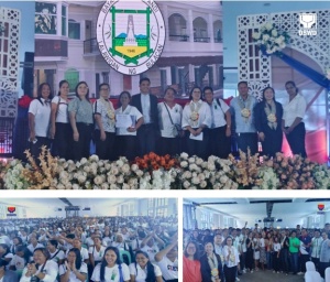Some 2,000 exiting beneficiaries of the Department of Social Welfare and Development's (DSWD) Pantawid Pamilyang Pilipino Program (4Ps) from Pandi, Bulacan participate in the ‘Pugay Tagumpay’ ceremonial exit held at the Aman Royale, Bagong Barrio in Pandi, Bulacan on Monday (June 24).