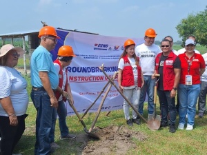 Department of Social Welfare and Development (DSWD) Kapit-Bisig Laban sa Kahirapan-Comprehensive and Integrated Delivery of Social Services (KALAHI-CIDSS) National Program Manager Atty. Bernadette Mapue-Joaquin leads the groundbreaking ceremony for the construction of the community day care center in Sitio Paoay, Guiteb, Ramos, Tarlac.