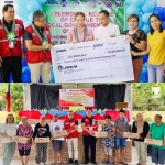 Department of Social Welfare and Development (DSWD) Undersecretary for Inclusive-Sustainable Peace and Special Concerns Alan Tanjusay turns over the check worth Php16.8 million to the Municipality of Makilala in Cotabato province for the construction of 21 day care centers under the agency’s Payapa at Masaganang PamayaNan (PAMANA) program. Attending the turnover activity were DSWD Field Office 12-SOCCSKSARGEN Regional Director Loreto Cabaya Jr., 3rd District of Cotabato City Congresswoman Ma. Alana Samantha Santos, local government officials, barangay captains, and day care workers.