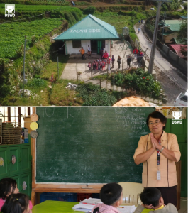 Young  learners from Barangays Natubleng and Amgaleyguey in Buguias, Benguet, were given an opportunity to begin their educational journey as early as 3 years old after the Department of Social Welfare and Development (DSWD) brought its Kapit-Bisig Laban sa Kahirapan—Comprehensive and Integrated Delivery of Social Services (KALAHI-CIDSS) program to their barangays.  Two child development centers (CDCs) were built in 2017 by the community members with the assistance from DSWD's KALAHI-CIDSS and their local government unit (LGU).